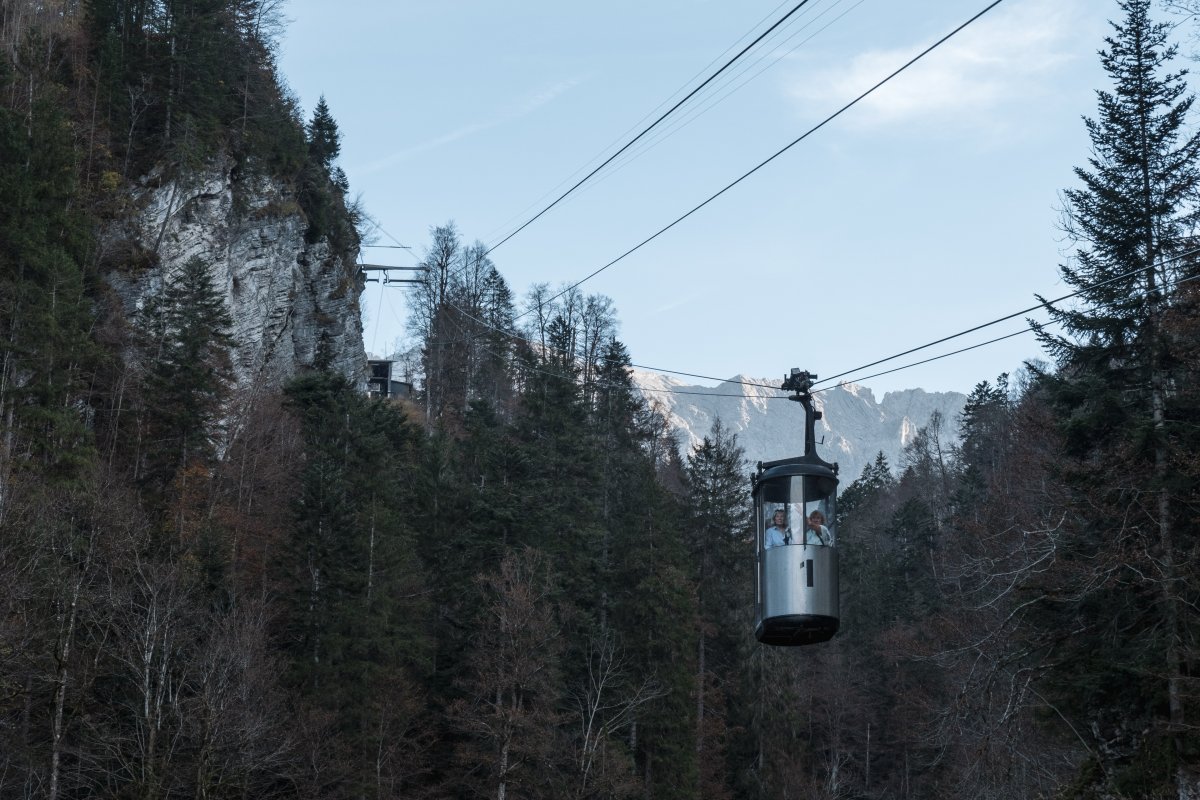Graseckbahn über der Partnachklamm in Garmisch-Partenkirchen