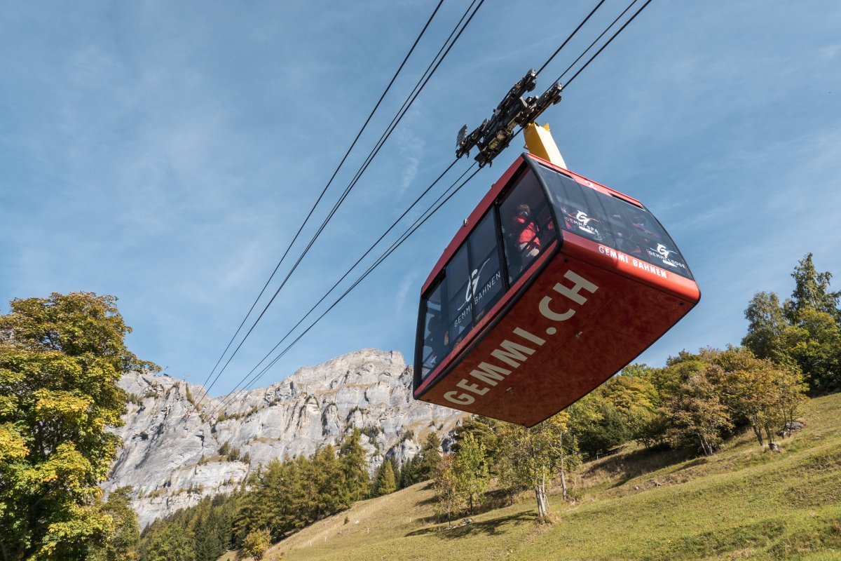 Luftseilbahn Leukerbad - Gemmi im Wallis