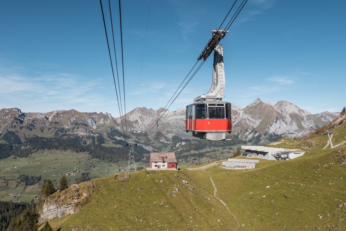 Auf Schienen und an Seilen zum Chäserrugg